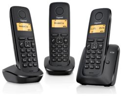Gigaset - A120 X3 - Cordless Telephone TAM - Black